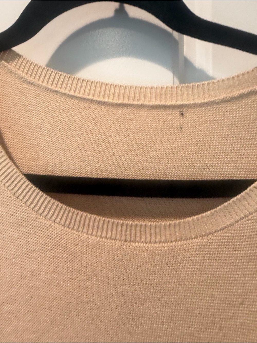 Quince Lightweight Cotton Cashmere Link Stitch Dolman Sweater Oatmeal Small - Picture 2 of 7